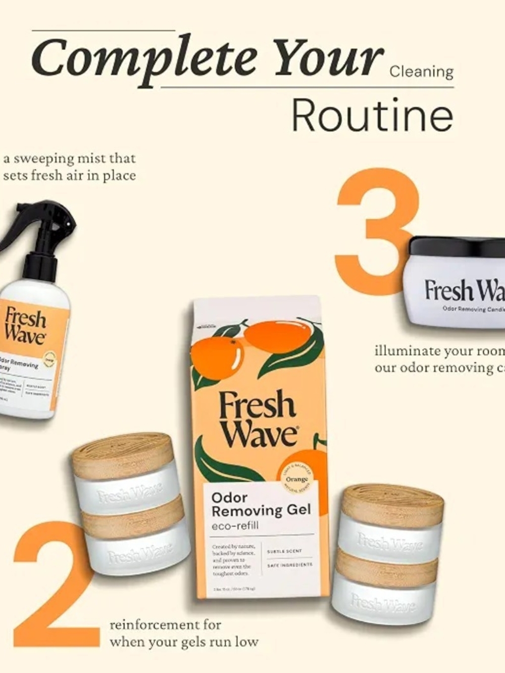 Fresh Wave Odor Absorber Gel - Orange Scent NWT - Picture 7 of 8